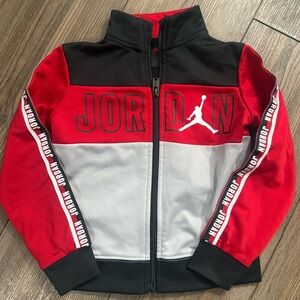 Jordan Jumpman Track Jacket Toddler 3T Red Black Gray Zip Up Athletic Nike